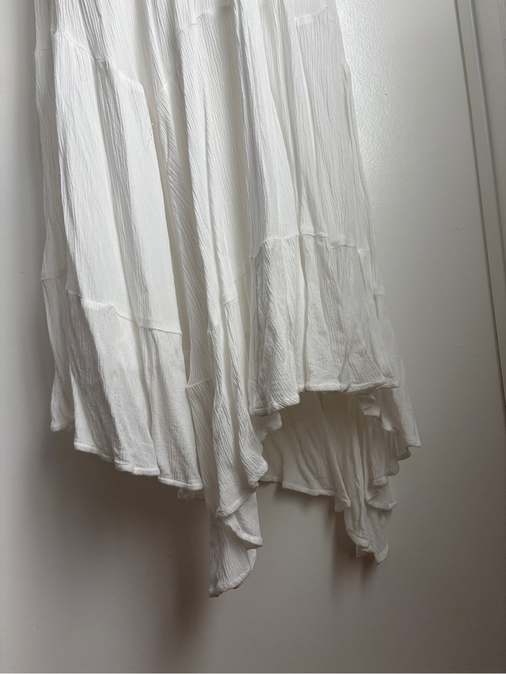 Hollister White Crochet Asymmetrical Dress (Size Large) - Picture 3 of 4